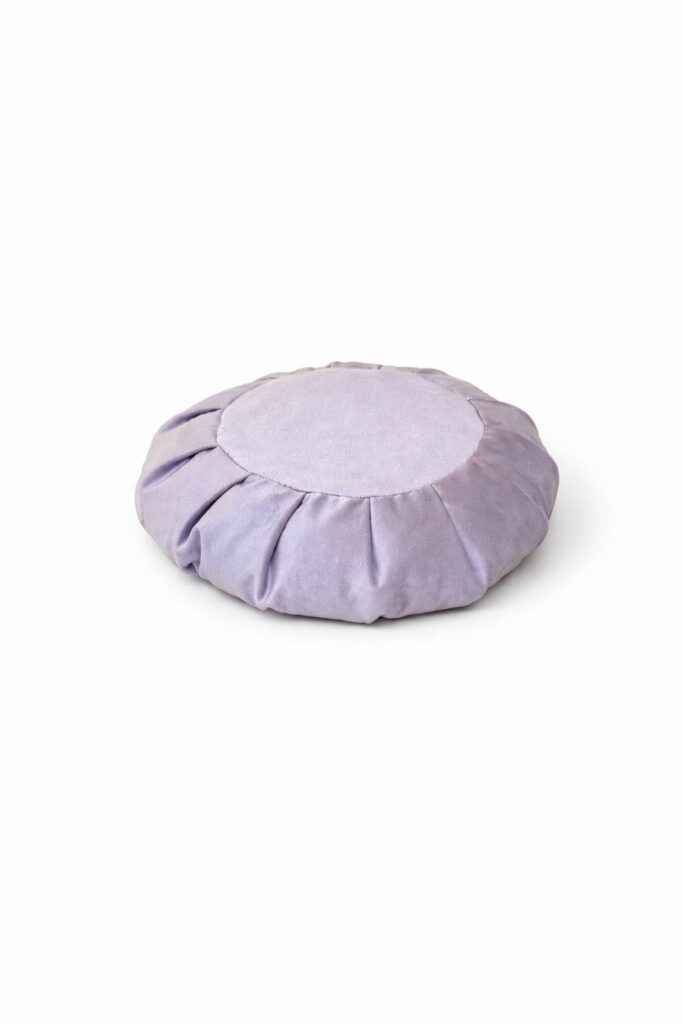 meditācija spilvens gaiši rozā lavanda